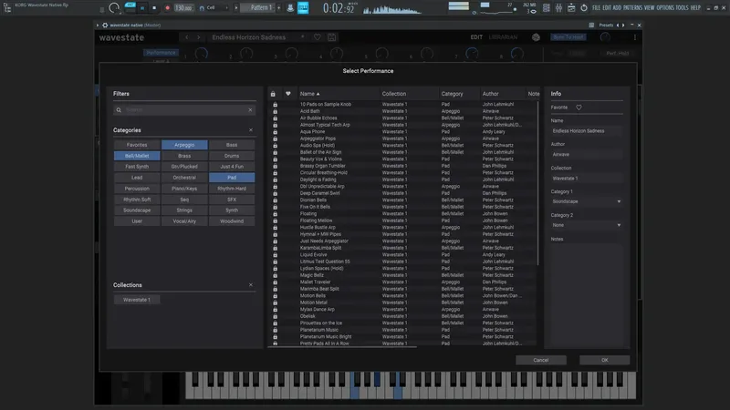 Пользовательсткй интерфейс KORG - Wavestate Native 1.3.7 Standalone, VSTi 3, AAX (x64) [En]