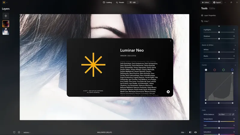 Пользовательсткй интерфейс Luminar Neo 1.20.0.13512 (x64) Portable by 7997 [Multi]