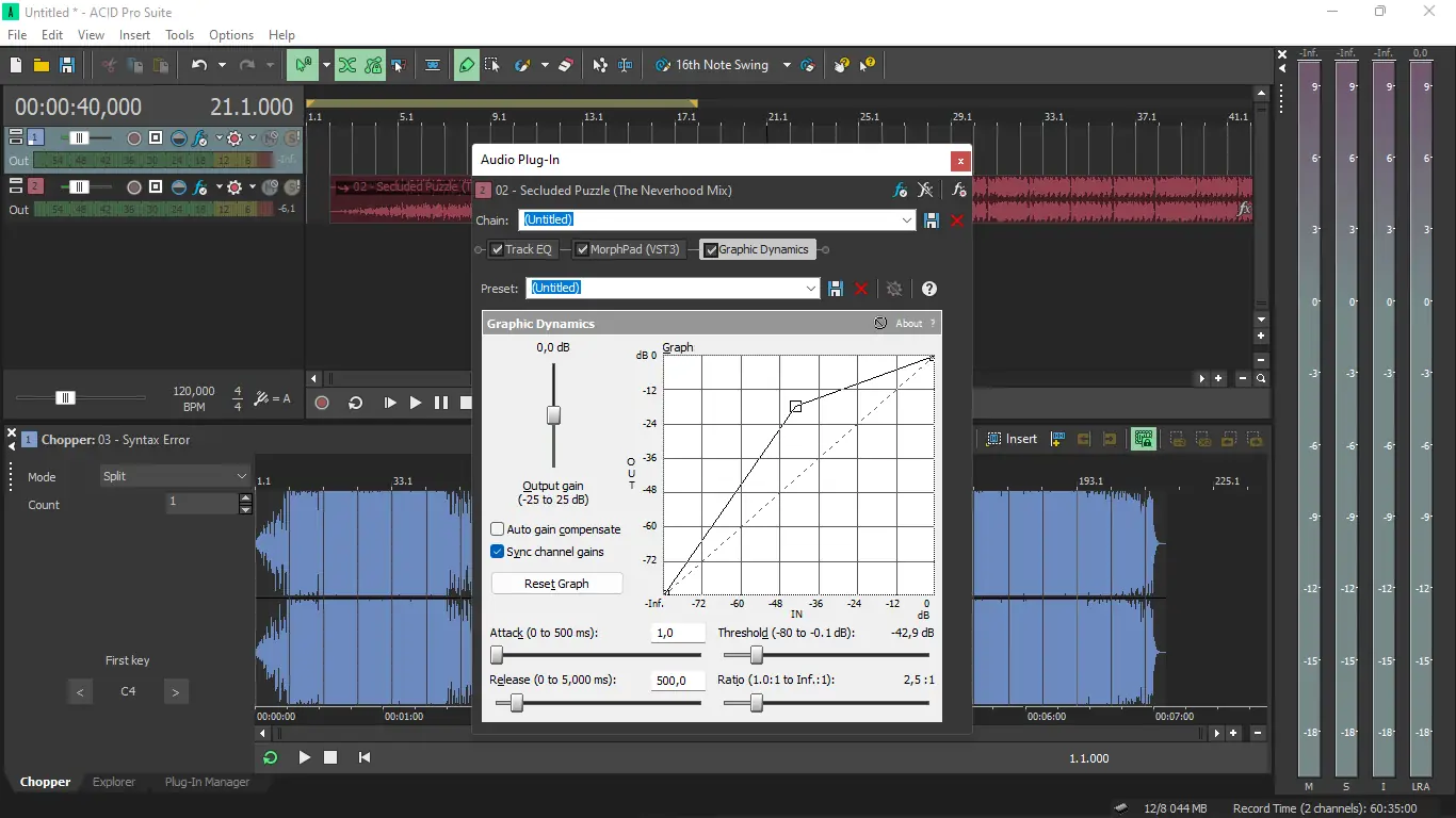 Пользовательсткй интерфейс MAGIX - ACID Pro 11.0.1.17 Suite (x64) [Multi]