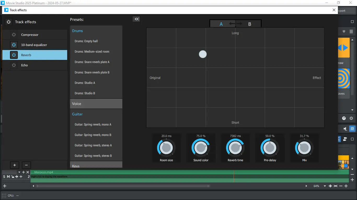 Пользовательсткй интерфейс MAGIX Movie Studio 2025 24.0.1.199 Suite (x64) [Multi]