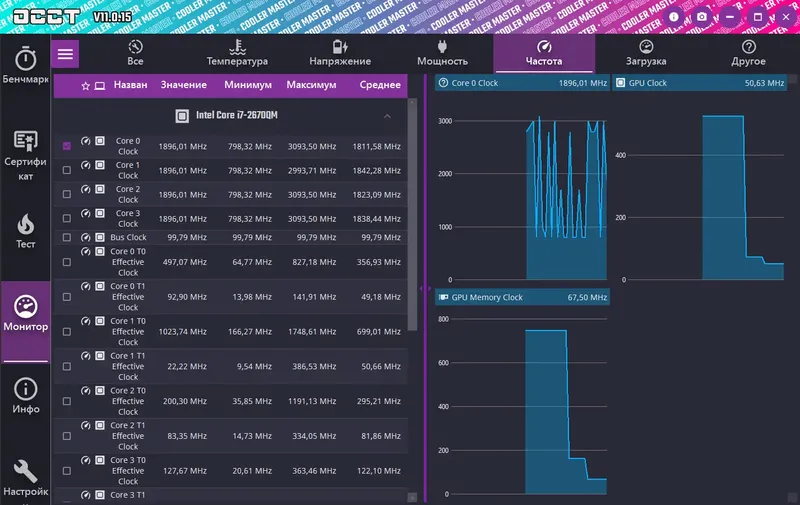 Пользовательсткй интерфейс OCCT 11.0.15 Final Portable [Multi Ru]