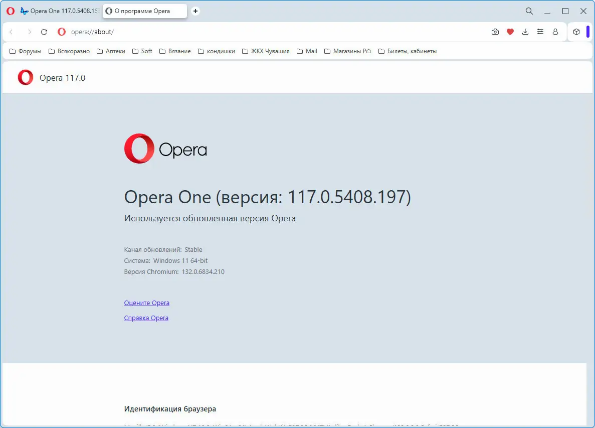 Пользовательсткй интерфейс Opera One 117.0.5408.197 + Portable [Multi Ru]