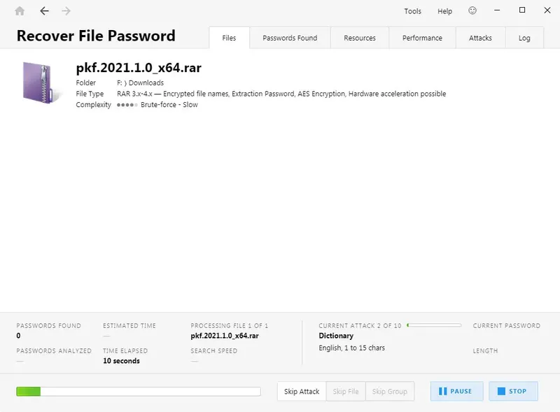 Пользовательсткй интерфейс Passware Kit Forensic 2021.1.0 prepatched retail x64 [En]