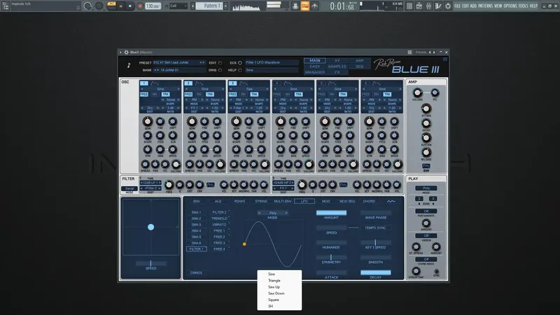 Пользовательсткй интерфейс Rob Papen - BLUE III 1.0.0 VSTi, VSTi 3, AAX (x64) [En]