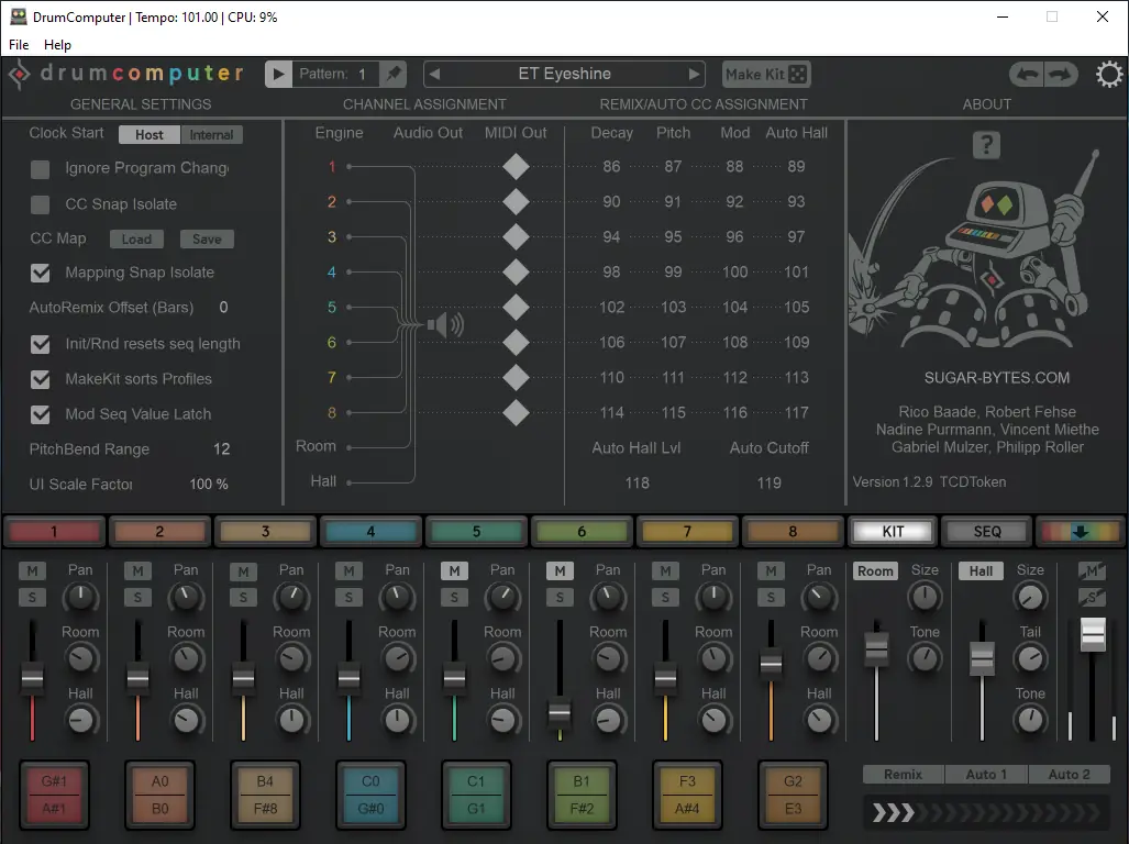 Пользовательсткй интерфейс Sugar Bytes - DrumComputer 1.2.9 Standalone, VSTi, VSTi 3, AAX RePack by TCD [En]