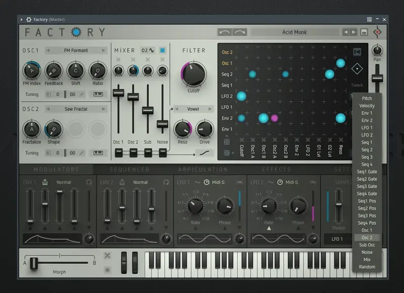Пользовательсткй интерфейс Sugar Bytes - Factory 1.1.1 STANDALONE, VSTi, VSTi3, AAX (x64) [En]