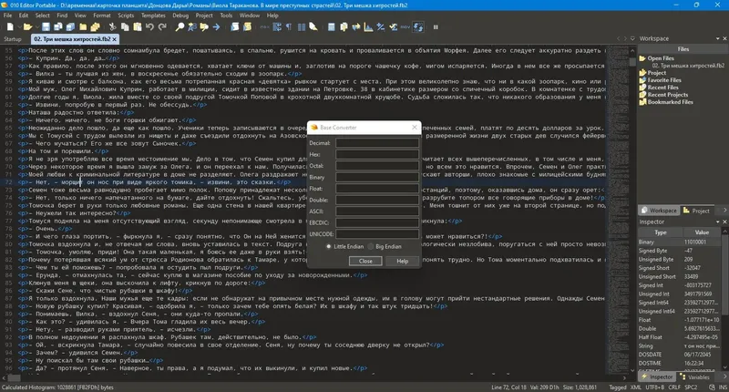 Пользовательсткй интерфейс SweetScape 010 Editor 15.0.0 + Portable [En]