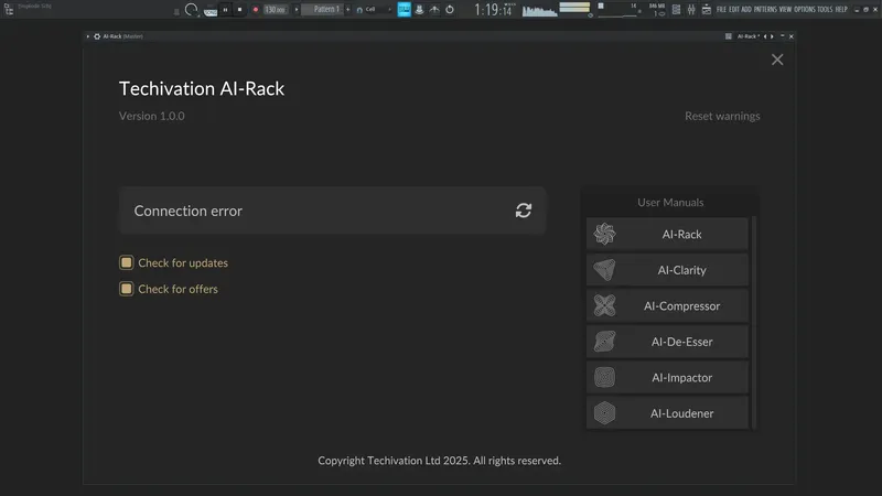 Пользовательсткй интерфейс Techivation - AI-Rack 1.0.0 VST, VST 3, AAX RePack by BUBBiX [En]