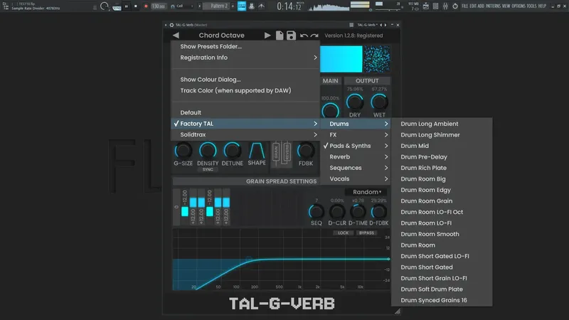 Пользовательсткй интерфейс Togu Audio Line - TAL-G-Verb 1.2.8 VST, VST 3, AAX, CLAP (x64) [En]