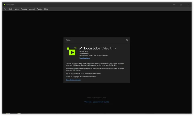 Пользовательсткй интерфейс Topaz Video AI 5.0.2 (x64) Portable by 7997 [En]