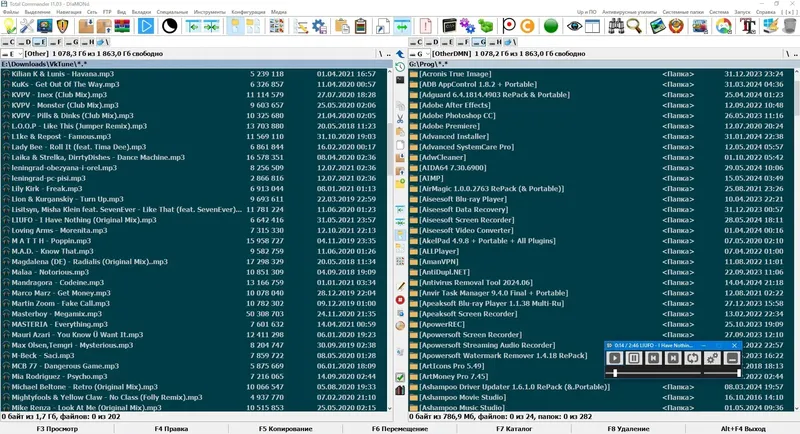 Пользовательсткй интерфейс Total Commander 11.03 Portable by DIaMONd (04.10.2024) [Ru]