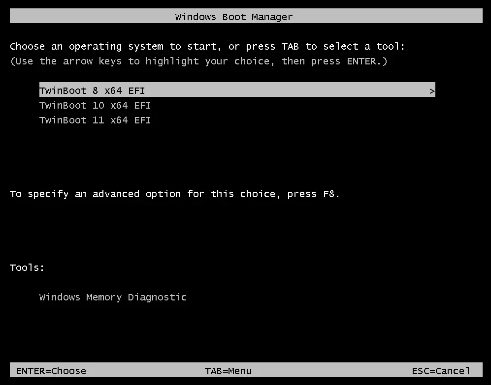 Пользовательсткй интерфейс TwinBoot (Реинкарнация) BIOS UEFI 06.09.2023 [Ru En]