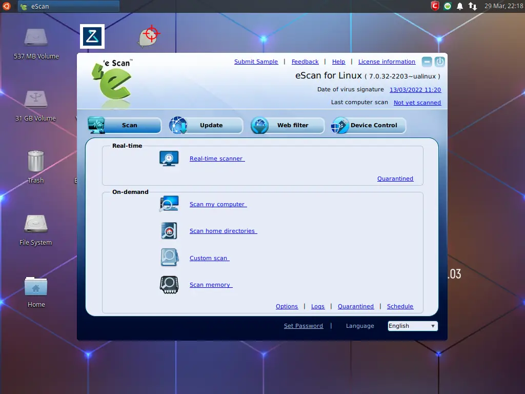 Пользовательсткй интерфейс Ubuntu RescuePack Antivirus LiveDisk 22.10 [октябрь] (2022) PC