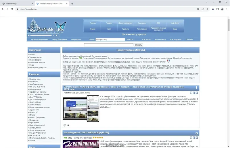 Пользовательсткй интерфейс Ungoogled Chromium 120.0.6099.71-1.1 + Portable [Multi Ru]