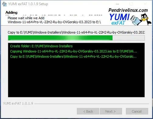 Пользовательсткй интерфейс Your Universal MultiBoot Installer exFAT (BIOS & UEFI USB Boot) 1.0.1.9 Portable [En]