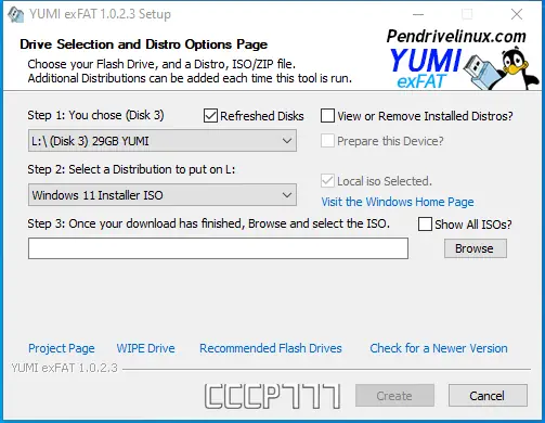 Пользовательсткй интерфейс Your Universal MultiBoot Installer exFAT (BIOS & UEFI USB Boot) 1.0.2.3 Portable [En]