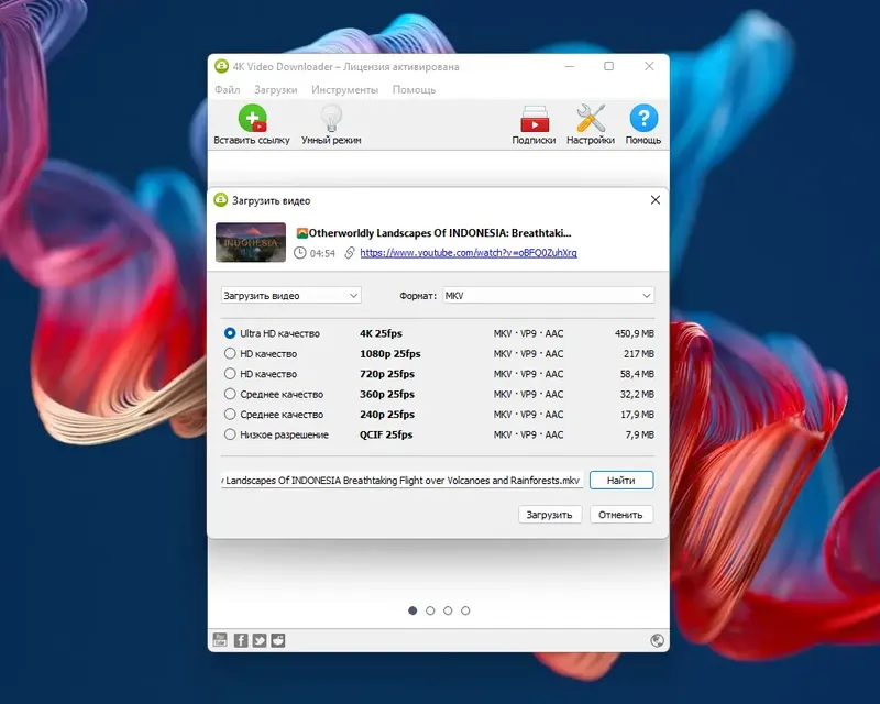 Программный интерфейс 4K Video Downloader 4.21.4.5000 RePack (& Portable) by elchupacabra [Multi Ru]