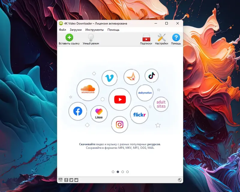 Программный интерфейс 4K Video Downloader 4.23.2.5230 RePack (& Portable) by TryRooM [Multi Ru]