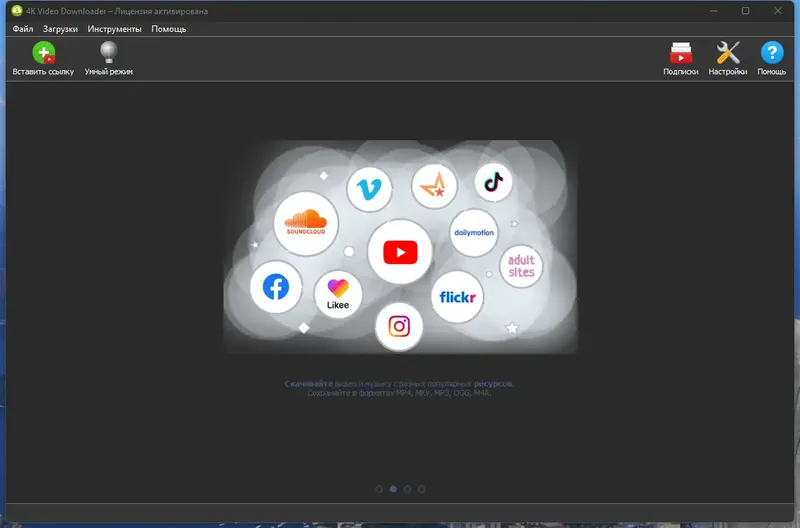 Программный интерфейс 4K Video Downloader 4.24.2.5380 RePack (& Portable) by Dodakaedr [Ru En]