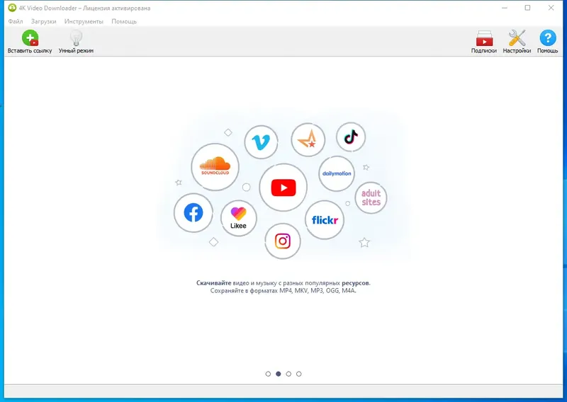 Программный интерфейс 4K Video Downloader 4.24.4.5430 RePack (& Portable) by elchupacabra [Multi Ru]
