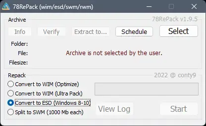 Программный интерфейс 78RePack 1.9.5 New (WimLib 1.14.3) Portable by conty9 [En]