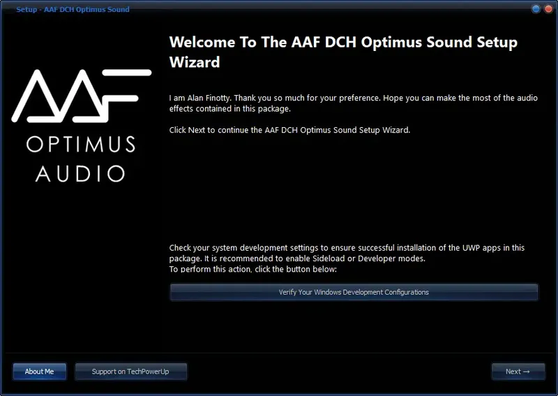 Программный интерфейс AAF DCH Optimus Sound 6.0.9107.1 Realtek Mod by AlanFinotty [En]