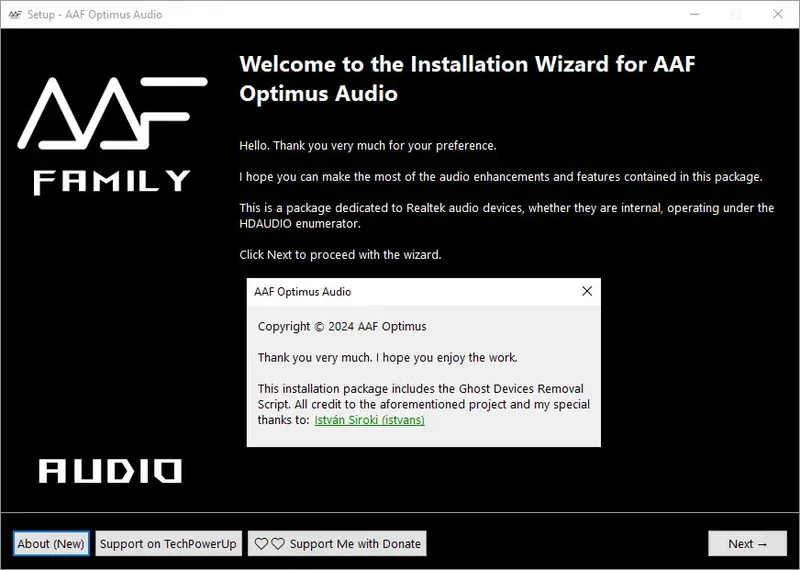 Программный интерфейс AAF Optimus DCH Audio Driver Realtek 6.0.9749.1 Mod by AlanFinotty [En]