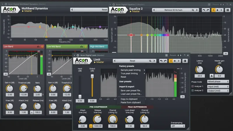 Программный интерфейс Acon Digital Collection 04.2022 Standalone, VST, VST3, AAX (x86 x64) [En]