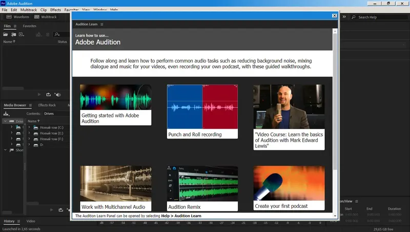 Программный интерфейс Adobe Audition 2022 22.6.0.66 RePack by KpoJIuK [Multi Ru]