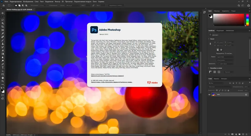 Программный интерфейс Adobe Photoshop 2021 22.5.3.561 (x64) RePack by SanLex [Multi Ru]