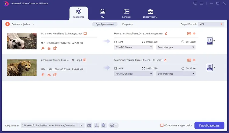 Программный интерфейс Aiseesoft Video Converter Ultimate 10.7.20 RePack (& Portable) by elchupacabra [Multi Ru]