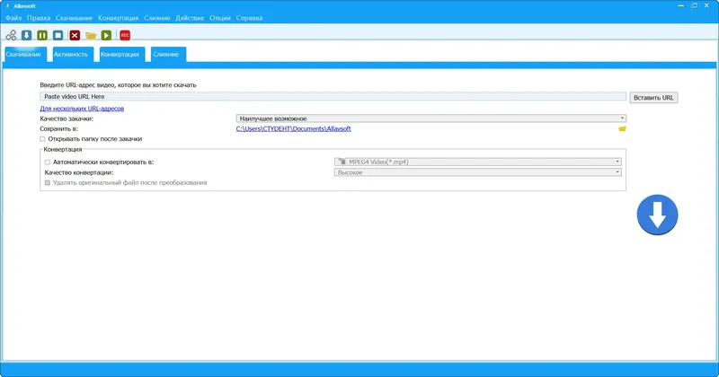 Программный интерфейс Allavsoft Video Downloader Converter 3.27.9.9194 RePack (& Portable) by elchupacabra [Multi Ru]