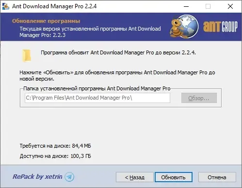 Программный интерфейс Ant Download Manager Pro 2.10.1 Build 84864 RePack (& Portable) by xetrin [Multi Ru]