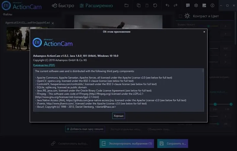 Программный интерфейс Ashampoo ActionCam 1.0.2 (2020) PC RePack & Portable by TryRooM
