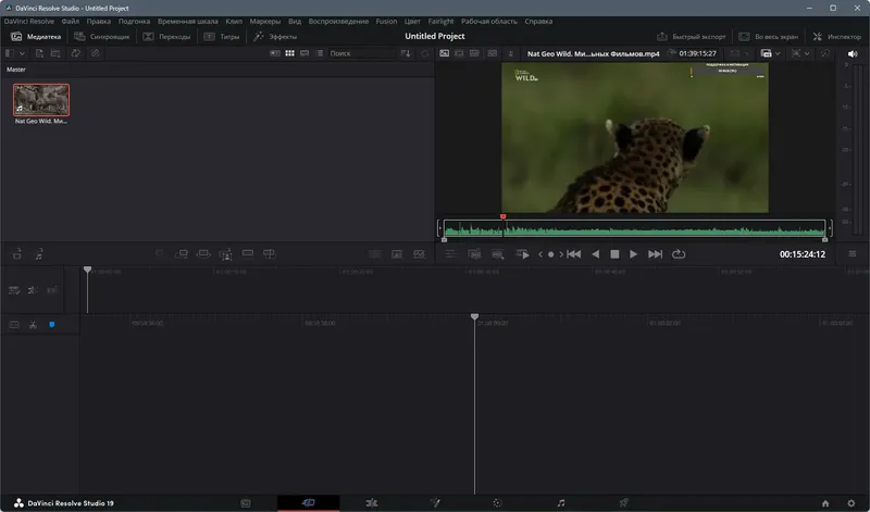 Программный интерфейс Blackmagic Design DaVinci Resolve Studio 19.0.2 Build 7 (x64) [Multi Ru]
