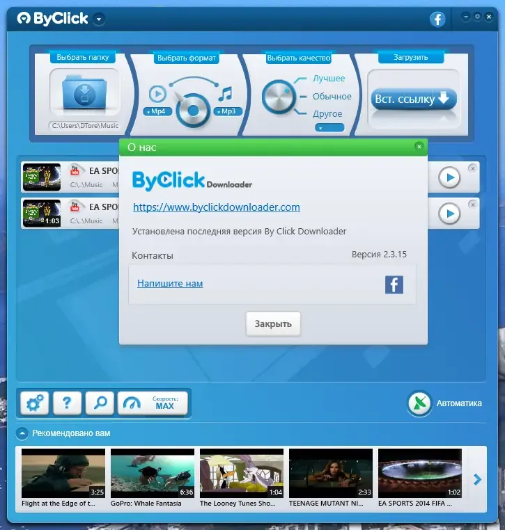 Программный интерфейс ByClick Downloader Premium 2.3.15 RePack (& Portable) by elchupacabra [Multi Ru]