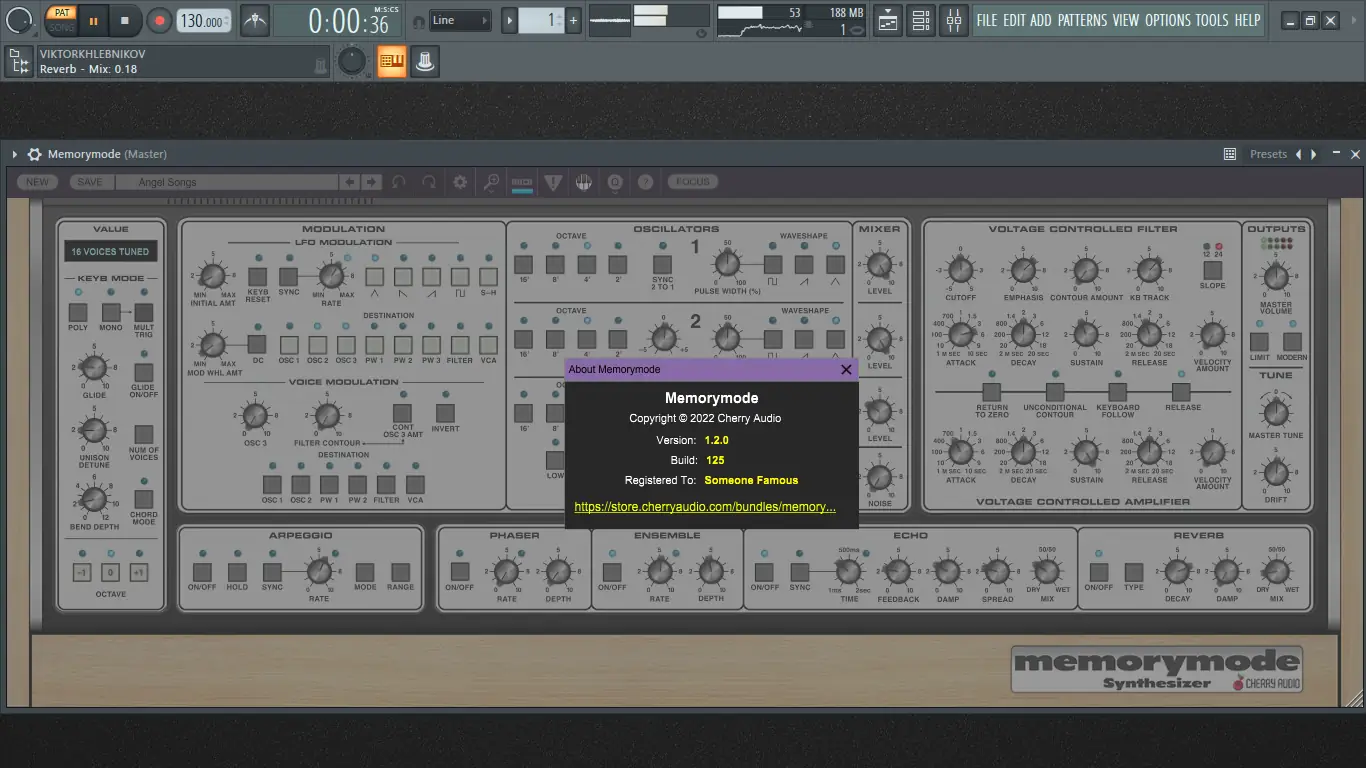 Программный интерфейс Cherry Audio - Memorymode 1.2.0.125 Standalone, VSTi, VSTi 3, AAX (x64) RePack by R2R [En]