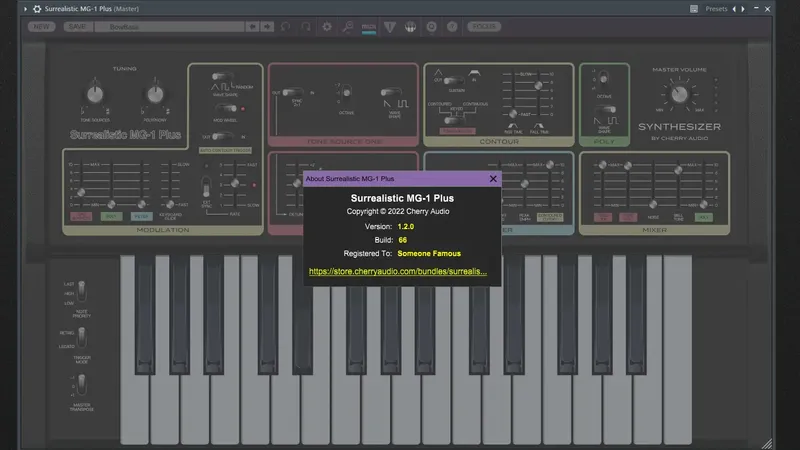 Программный интерфейс Cherry Audio - Surrealistic MG-1 Plus 1.2.0.66 Standalone, VSTi, VSTi 3, AAX (x64) RePack by R2R [En]