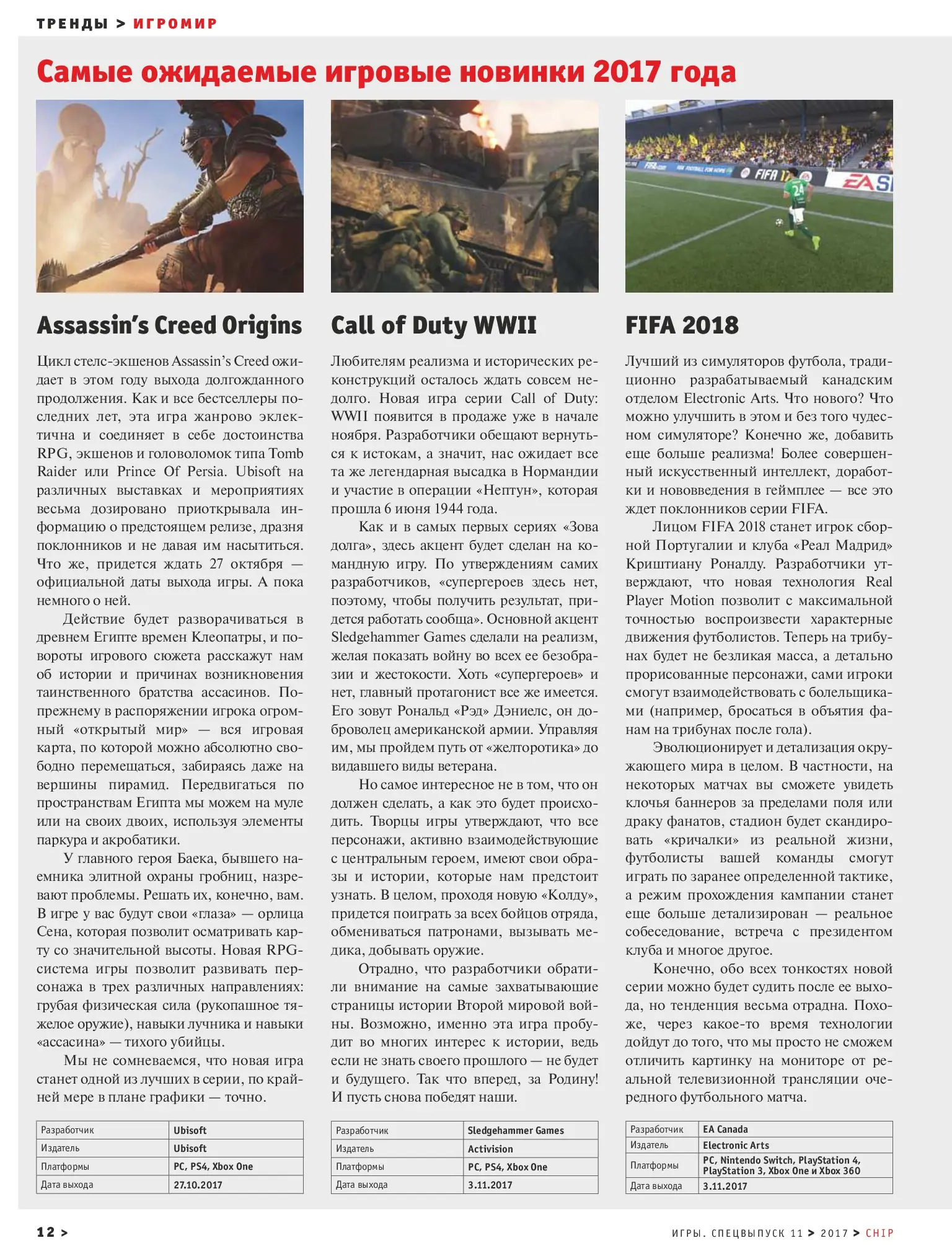 Программный интерфейс Chip №11 Россия (Ноябрь) (2017) PDF