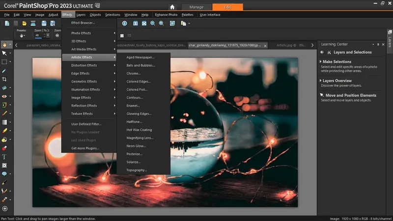 Программный интерфейс Corel PaintShop Pro 2023 Ultimate 25.1.0.28 (x64) [Multi]