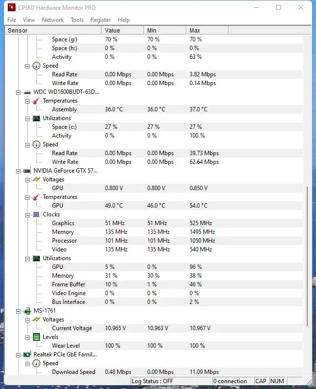 Программный интерфейс CPUID HWMonitor Pro 1.49 (x64) Portable by zeka.k [En]