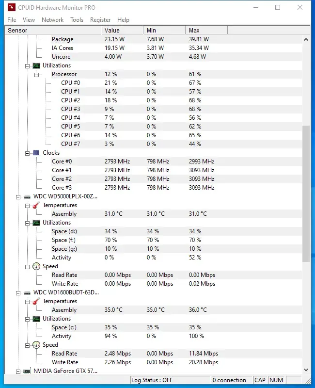 Программный интерфейс CPUID HWMonitor Pro 1.52.0 (x64) Portable by FC Portables [En]