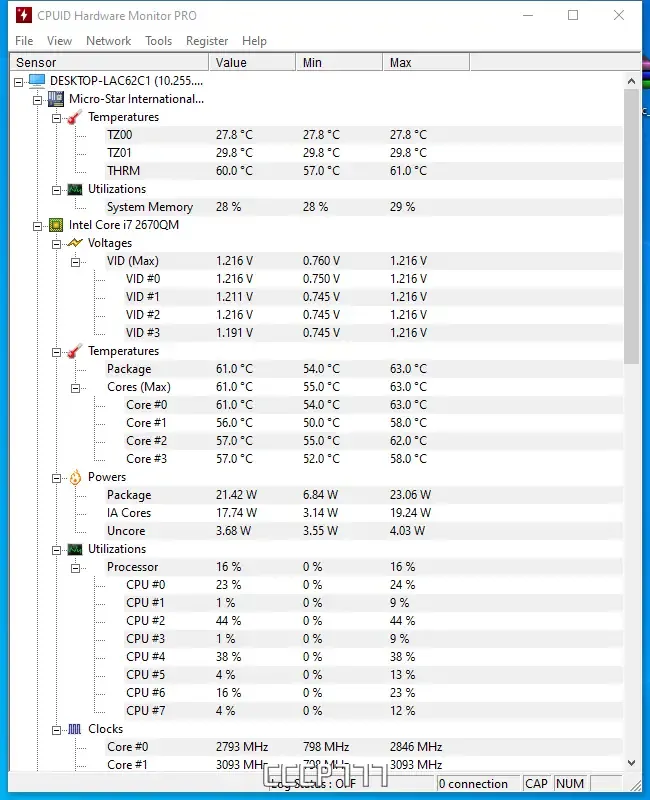 Программный интерфейс CPUID HWMonitor Pro 1.53 (x64) Portable by zeka.k [En]