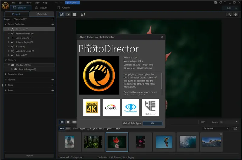 Программный интерфейс CyberLink PhotoDirector Ultra 15.3.1611.0 (x64) Portable by 7997 [Multi]