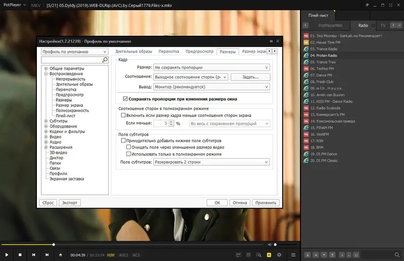 Программный интерфейс Daum PotPlayer 1.7.21295 (2020) PC RePack & Portable by SamLab