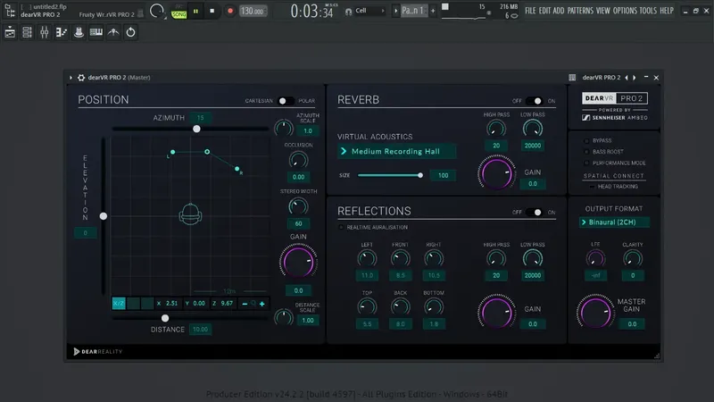 Программный интерфейс Dear Reality - dearVR PRO 2 2.1.0 VST 3, AAX (x64) [En]