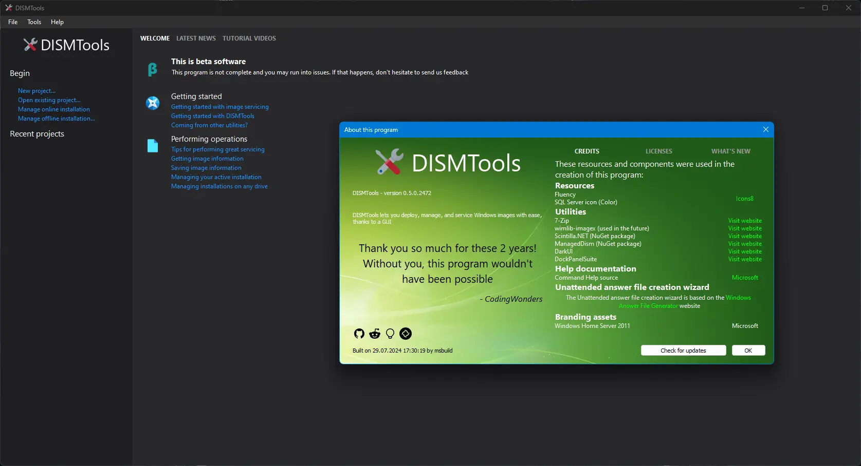 Программный интерфейс DISMTools 0.5.0.2472 (0.5 0.5.0.0 0.5.1 0.5 Update 1) + Portable [Multi]