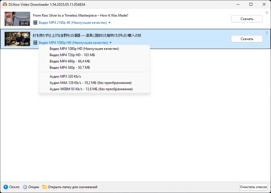 Программный интерфейс DLNow Video Downloader 1.54.2025.05.11 RePack (& Portable) by elchupacabra [Multi Ru]