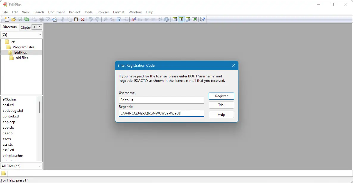 Программный интерфейс EditPlus 5.7.0 build 4352 + EditPlus 5.7.0 patch 4385 [En]