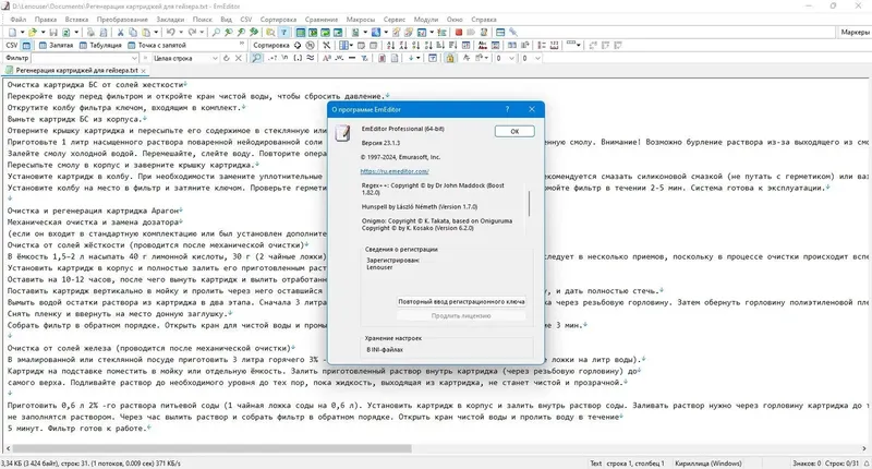 Программный интерфейс Emurasoft EmEditor Professional 23.1.3 + Portable [Multi Ru]